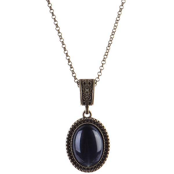 گردنبند ناردونه مدل بیضی قاب بنفش، Nardooneh Necklace