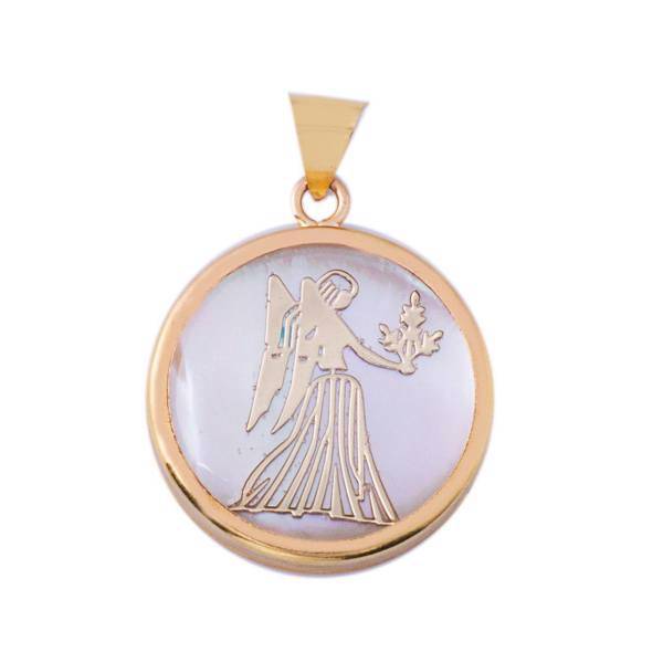 آویز گردنبند طلا مرجان مدل 010، Mrajan 010 Gold Necklace Pendant Plaque