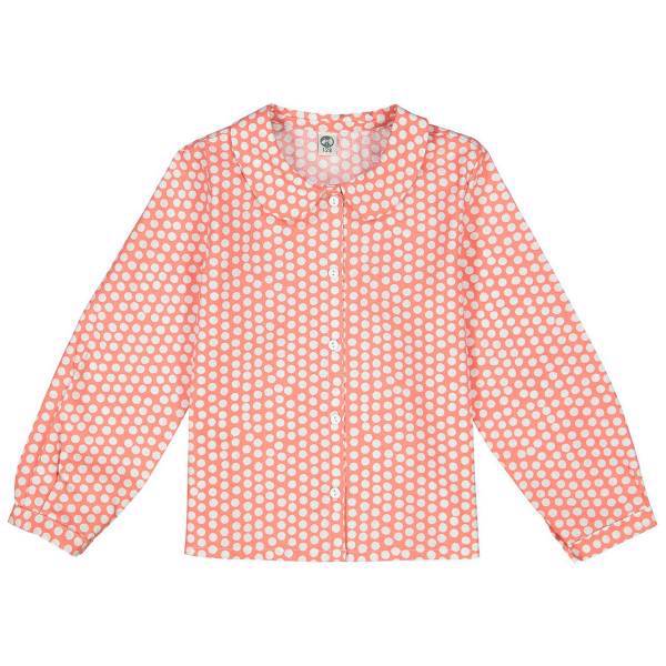 شومیز نخی آستین بلند دخترانه دایان مدل 101260، Dayan 101260 Cotton Long Sleeve Shirt For Girls