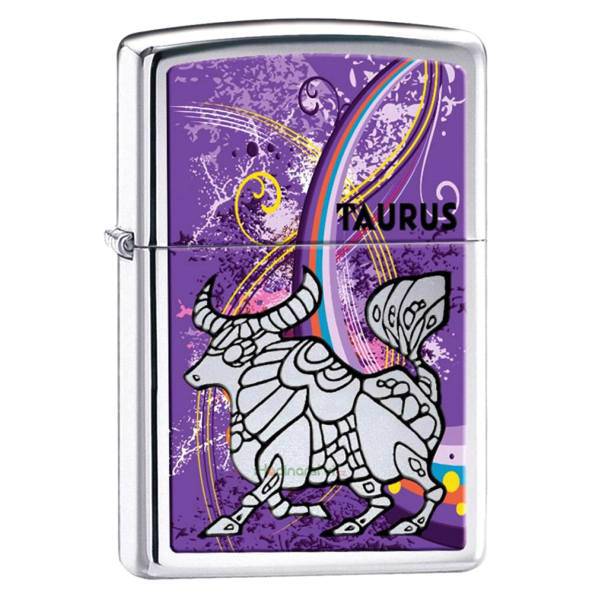 فندک زیپو مدل Zodiac Taurus کد 24932، Zippo Zodiac Taurus 24932 Lighter