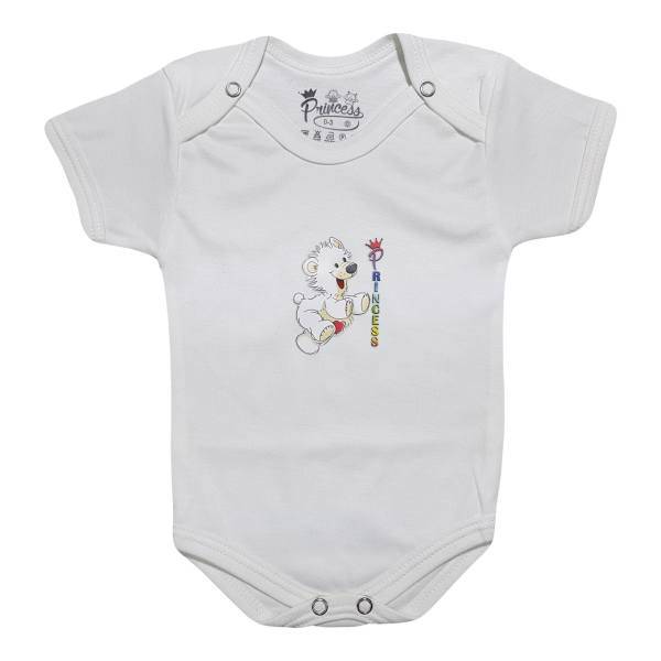 لباس زیر دکمه دار آستین کوتاه نوزادی برند پرنسس مدل WHITE-07، BABY DRESS SH SLEEVES PRINCESS BRAND WHITE
