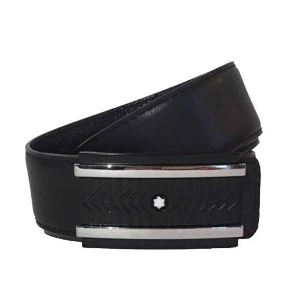 کمربند مردانه مدل Mont Blanc Black Bold، Mont Blanc Black Bold Belt For Men