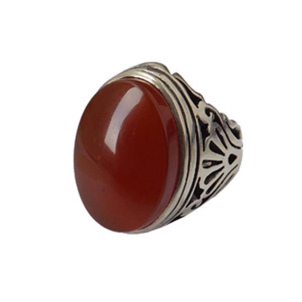 انگشتر مردانه عقیق جواهرات پرشیا کد j017، Natural Agate Ring