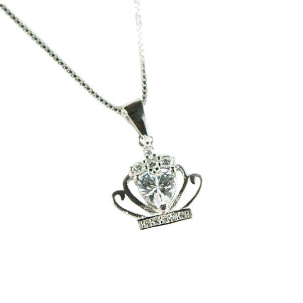 گردنبند تاج نقره جیکس ویمن مدل NSV016، Jix Women NSV016 Silver Necklace