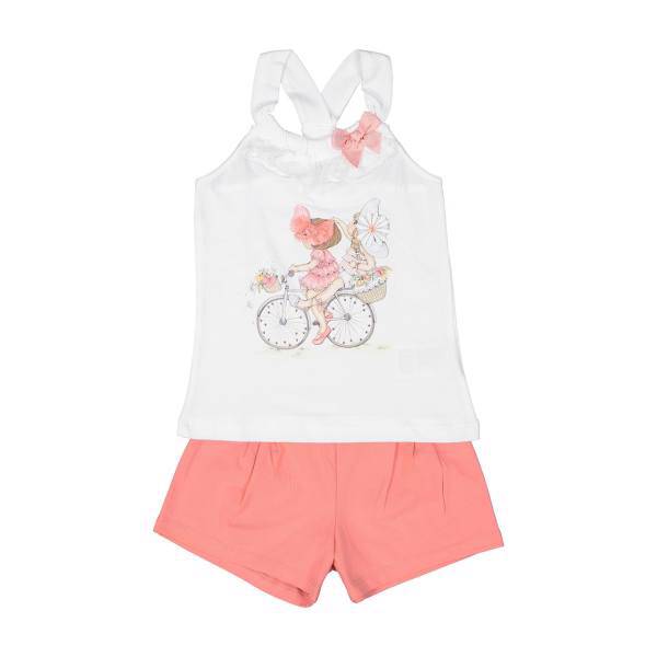 ست تاپ و شلوارک دخترانه مایورال مدل MA 327439، Mayoral MA 327439 Girls Top And Shorts