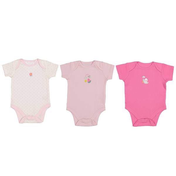 ست زیر دکمه دار آستین کوتاه مادرکر مدل W957811 بسته 3 عددی، Mothercare W957811 Under Button With Short Sleeves Set Pack Of 3