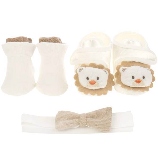 ست هدبند و جوراب و پاپوش یومسه مدل 3762، Yumese 3762 Headband And Socks And Booties Set