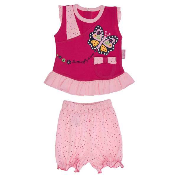 ست لباس دخترانه آدمک مدل 2318001R، Adamak 2318001R Baby Girl Clothing Set