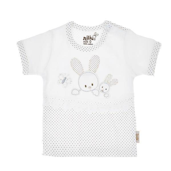 تی شرت آستین کوتاه نوزادی نیلی مدل Rabbit، Nili Rabbit Baby T Shirt With Short Sleeve