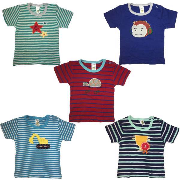 تیشرت آستین کوتاه کارترز مدل 601-12-2 بسته 5عددی 9تا12ماه، carters 601-2 tshirt 5pack