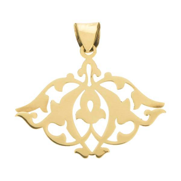 آویز گردنبند زردونه مدل D3020، Zardooneh D3020 Gold Necklace Pendant Plaque