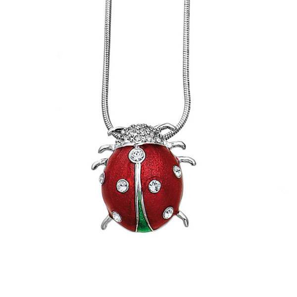 گردنبند الیور وبر مدل کفشدوزک کوچک، Pendant Ladybug mini rhod. crystal Oliver Weber-11182