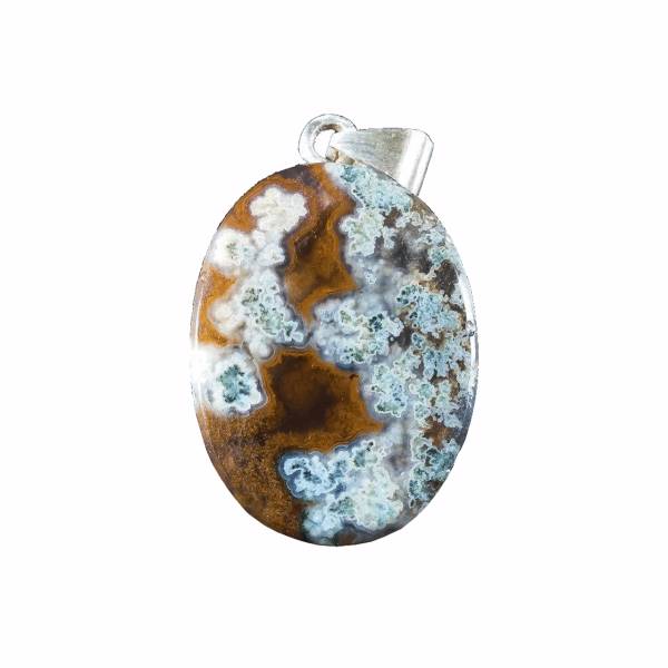 آویز گردنبند نقره عقیق پارس مدل A026، pars agate A026 Silver Necklace