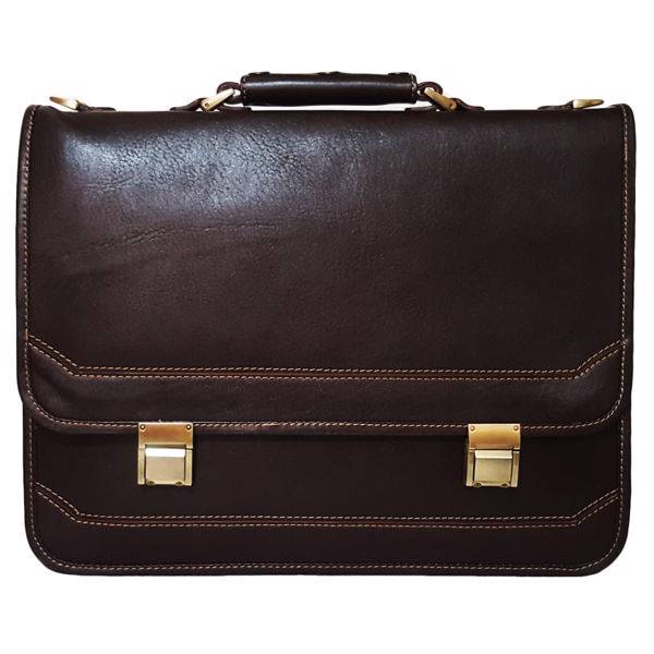 کیف اداری چرم طبیعی صنایع چرم شهرزاد کد SKE 130-2، Natural Leather Briefcase Shahrzad Leather model SKE 130-2