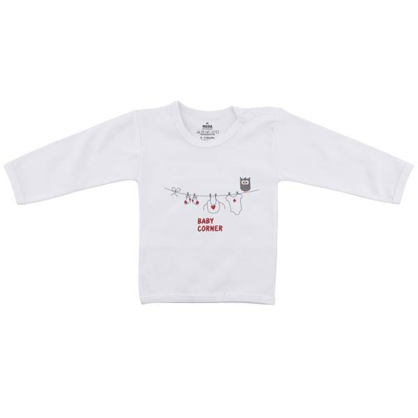 تی شرت آستین بلند نوزادی ندا و ساراگل مدل 1035، Neda And Saragol 1035 Baby T Shirt With Long Sleeve