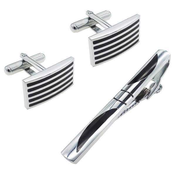 دکمه سر دست و گیره کراوات شهر شیک مدل DS803، Shahr Shik DS803 Cufflink and Tie Clips