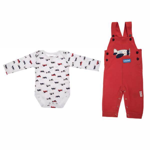 ست لباس پسرانه آدمک مدل 31300R، Adamak 31300R Baby Boy Clothing Set