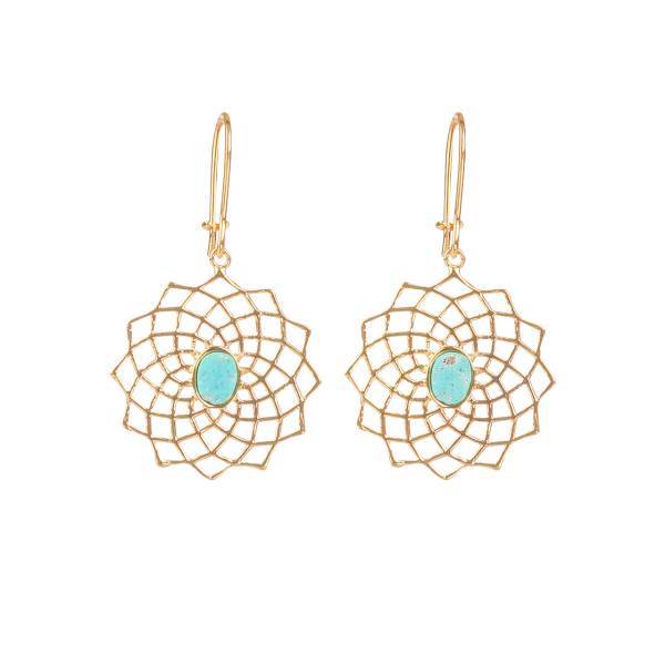 گوشواره طلا 18 عیار ترنج مدل TE13
