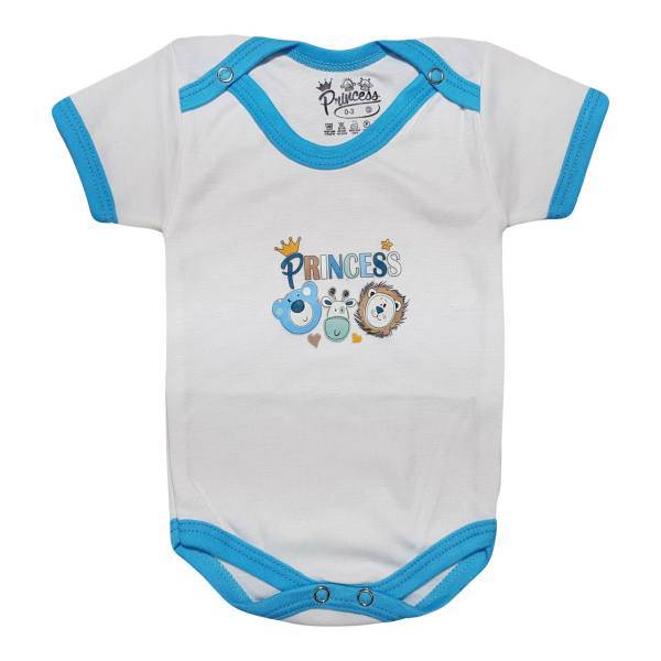 لباس زیر دکمه دار آستین کوتاه نوزادی برند پرنسس مدل BLUE-07، BABY DRESS SH SLEEVES PRINCESS BRAND BLUE
