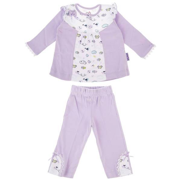 ست لباس دخترانه آدمک مدل 1152011V، Adamak 1152011V Baby Girl Clothing Set