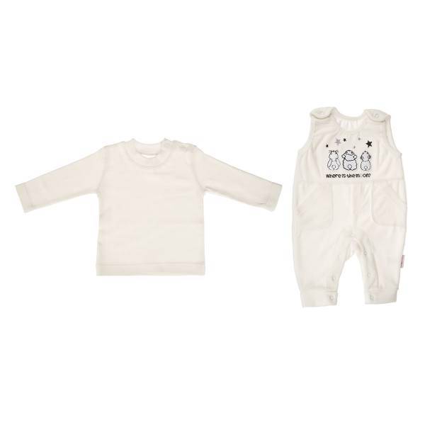 ست لباس دخترانه آدمک مدل 3135001W، Adamak 3135001W Baby Girl Clothing Set