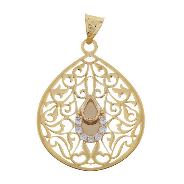 آویز گردنبند طلا 18 عیار رزا مدل N174، Rosa N174 Gold Necklace Pendant Plaque