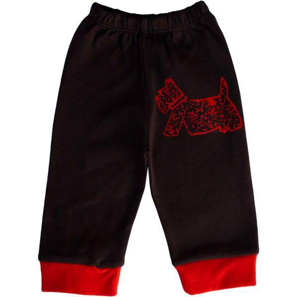 شلوار نوزادی آدمک مدل Dog Black، Adamak Dog Black Baby Pants