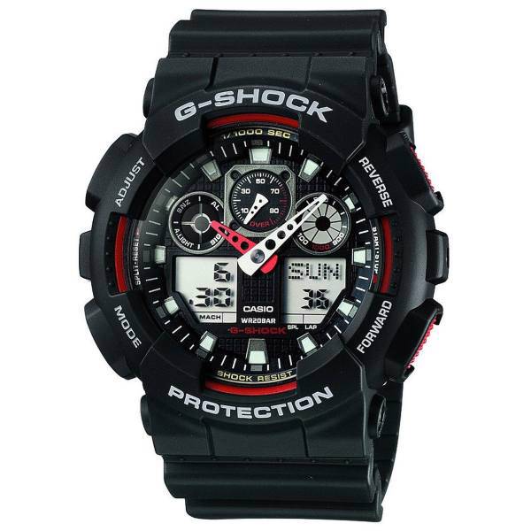 ساعت مچی عقربه‌ ای کاسیو سری جی شاک مدل GA-100A-1A4DR مناسب برای آقایان، Casio G-Shock GA-100A-1A4DR For Men