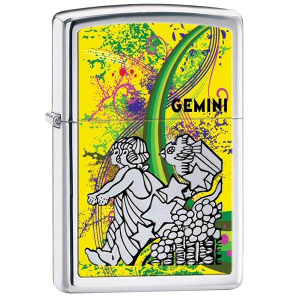 فندک زیپو مدل Zodiac Gemini کد 24933، Zippo Zodiac Gemini 24933 Lighter