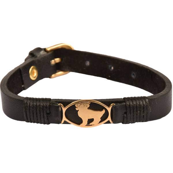 دستبند چرمی کهن چرم طرح تولد فرودین مدل BR48، Kohan Charm farvardin BR48 Leather Bracelet