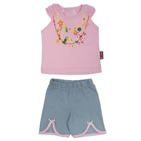 ست لباس دخترانه آدمک مدل 2320001P، Adamak 2320001P Baby Girl Clothing Set