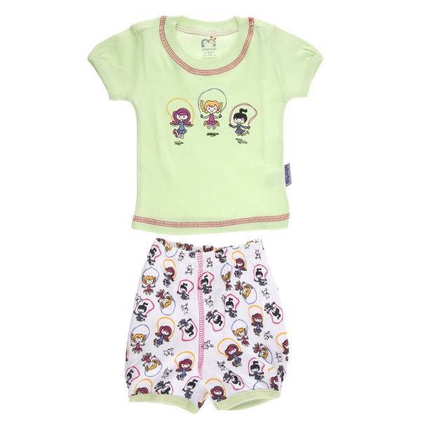 ست لباس دخترانه آدمک مدل 1652001G، Adamak 1652001G Baby Girl Clothing Set