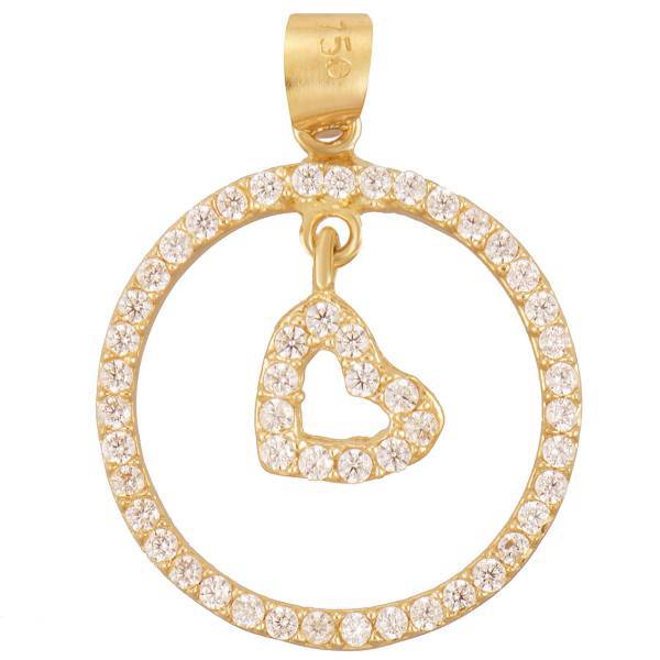 آویز گردنبند طلا 18 عیار رزا مدل N001، Rosa N001 Gold Necklace Pendant Plaque