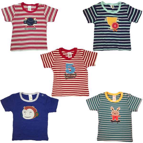 تیشرت کارترز پسرانه مدل 601-9-3بسته 5عددی 6تا9ماه، carters 601-3 tshirt 5pack