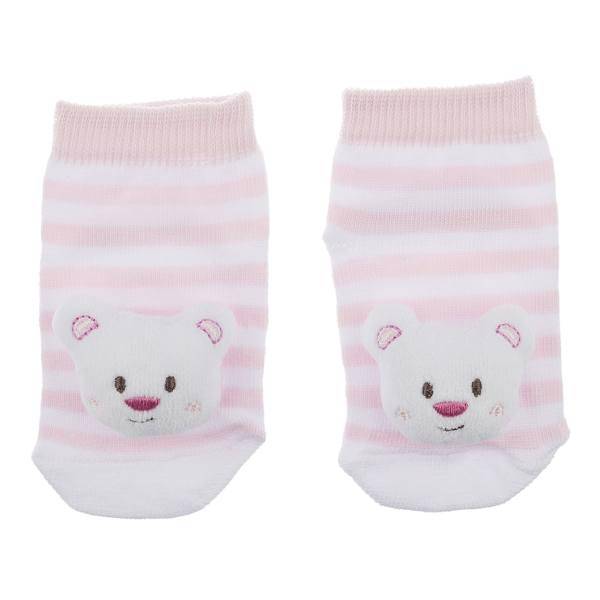 جوراب نوزادی Minidamla مدل Pink Bear، Minidamla Pink Bear Socks