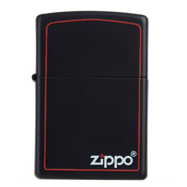 فندک زیپو مدل Black and Red کد 218ZB، Zippo Black and Red 218ZB Lighter