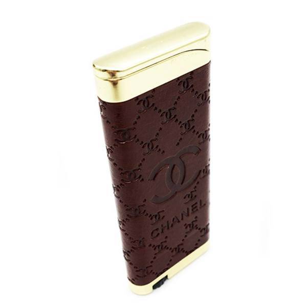 فندک کیوسک گالری لوکس چرم و استیل طرح CHANEL مدل L12
