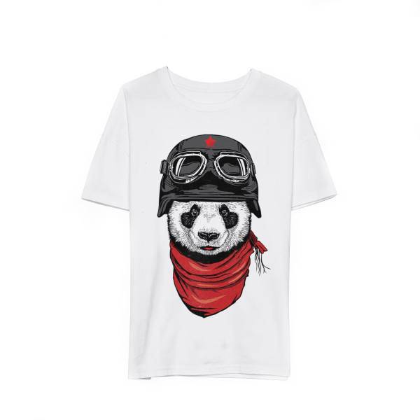 تی شرت ماسادیزان مدل پاندای موتورسوار کد 218، Masa Design Tshirt Biker Panda 218
