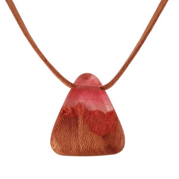 گردنبند چوب و رزین اکسار کد 113، Exar necklace wood and resins code 113