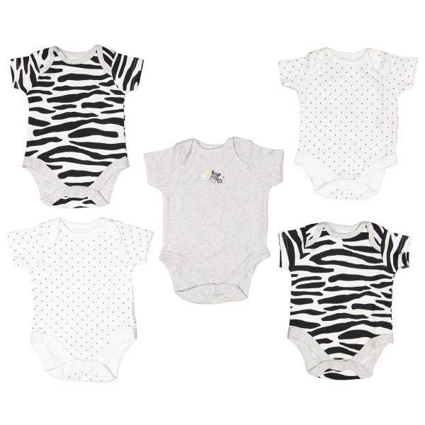 ست زیر دکمه دار آستین کوتاه مادرکر مدل E7887008 بسته 5 عددی، Mothercare E7887008 Under Button With Short Sleeves Set Pack Of 5