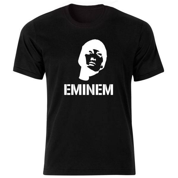 تیشرت آستین کوتاه مردانه بلک اند وایت طرح Eminem کد BW-6133