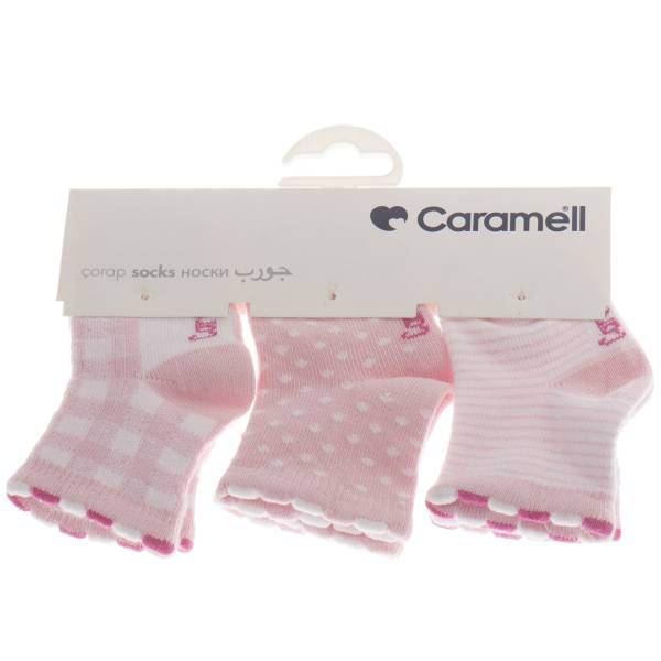 جوراب کارامل مدل 1243-P بسته 3 عددی، Caramell 1243-P Socks Pack of 3