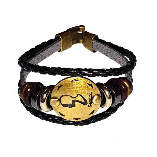 دستبند چرمی الفین طرح ماه خرداد مدل el02044، Elfin el02044 Leather Bracelet