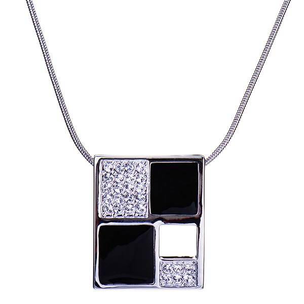 گردنبند کریستال الیور وبر مدل پاک 9258، Oliver Weber 9258 Stark Crystal Black Necklace