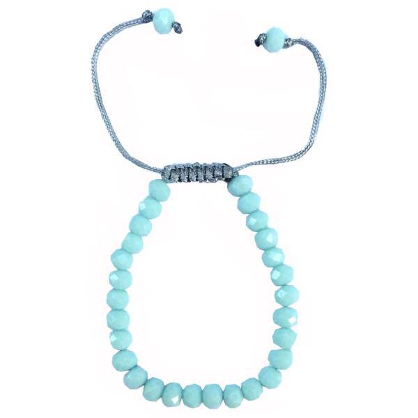 دستبند عود مدل 100098 طرح کریستال آبی روشن، Oood 100098 Cristal Light Blue Bracelet