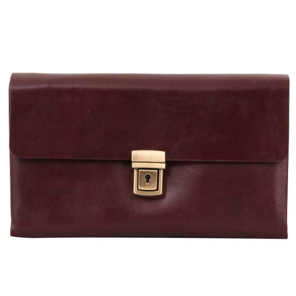 کیف دستی چرم طبیعی شهر چرم مدل پاسپورتی کلیددار 5-11192، Leather City 11192-5 Hand Bag