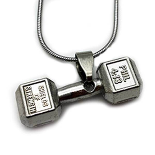 گردنبند کیوسک گالری طرح دمبل مدل M25