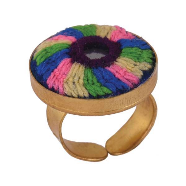 انگشتر سوزن دوزی گالری آرژه طرح هفت رنگ مدل 00-27، Arzhe 27-00 7 Color Needlework Ring