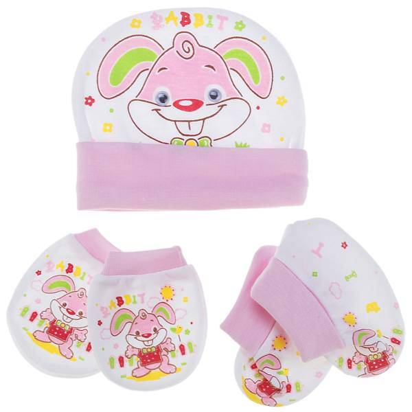 ست کلاه دستکش و پاپوش نوزادی کروکید طرح خرگوش، Kerokid Rabbit Hat Gloves and Socks