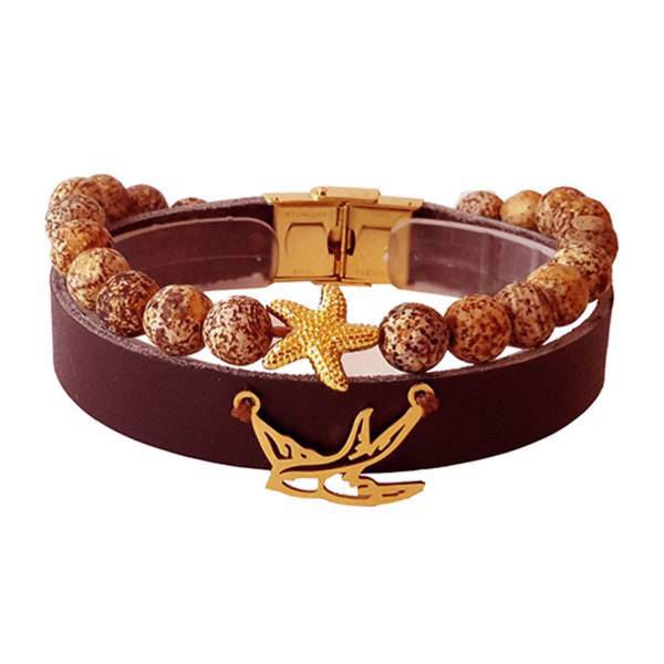 دستبند مانی چرم مدل BL-117، Mani Leather Model BL-117 Bracelet